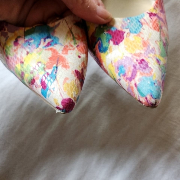 a.n.a. Floral Cut Out Snakeskin print under Stiletto Sz. 9 Heels - Picture 7 of 10